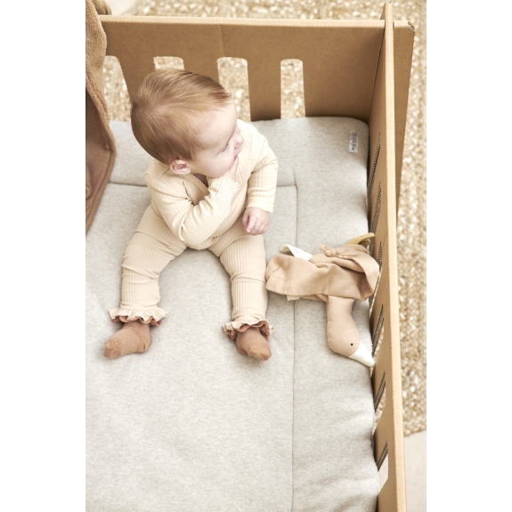 Boxkleed Knit Basic Teddy - Sand Melange - 77x97cm