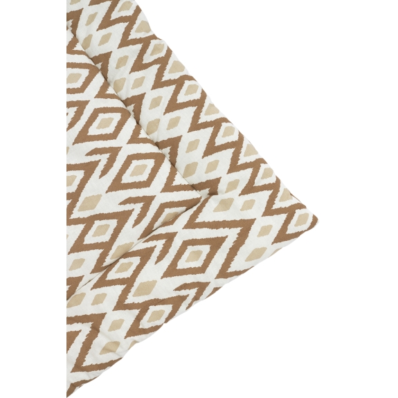 Meyco - Ikat Boxkleed - Sand/Toffee - 80x100cm