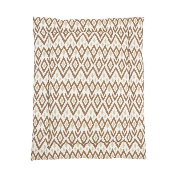 Meyco - Ikat Boxkleed - Sand/Toffee - 80x100cm
