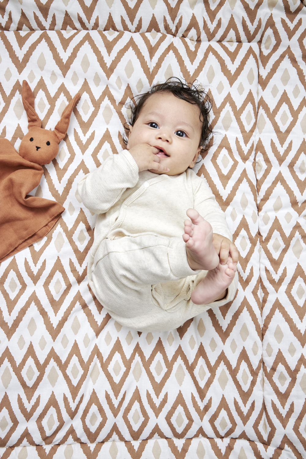 Ikat Boxkleed - Sand/Toffee - 80x100cm - afbeelding 7