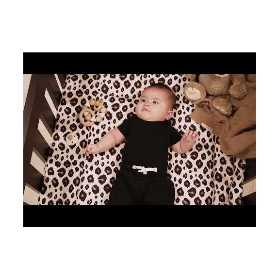 Meyco - Leopard Boxkleed - Zand Melange - 80x100cm