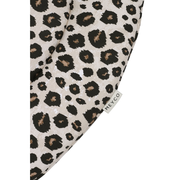 Rond Boxkleed met Luipaardprint - Zand Melange - 95cm