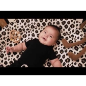 Rond Boxkleed met Luipaardprint - Zand Melange - 95cm