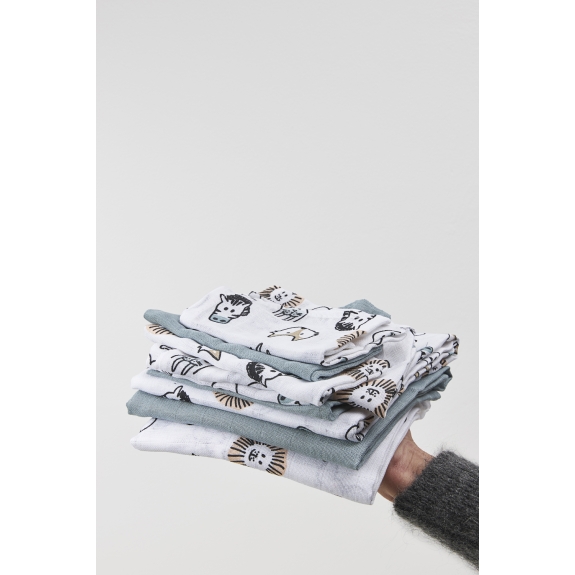 Meyco - Washandjes 3-Pack Hydrofiel Dieren - Multicolour