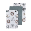 Meyco - Washandjes 3-Pack Hydrofiel Dieren - Multicolour