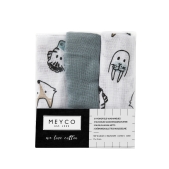 Meyco - Washandjes 3-Pack Hydrofiel Dieren - Multicolour