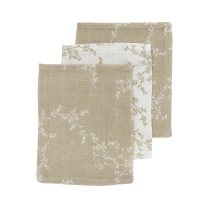 Meyco - Washandjes 3-Pack Hydrofiel Branches - Sand