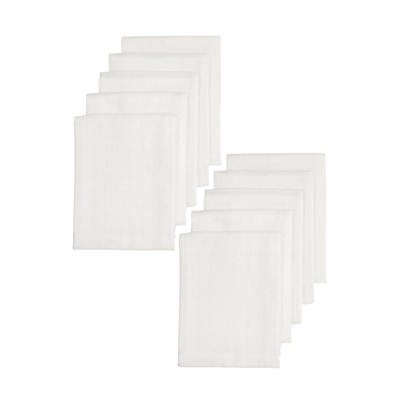 Meyco - Hydrofiele Doeken 10-Pack - Wit - 70x70cm