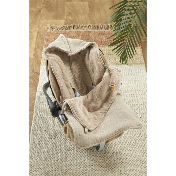 Meyco - Mini Knots Voetenzak - Sand - 40x82cm