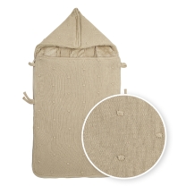 Meyco - Mini Knots Voetenzak - Sand - 40x82cm