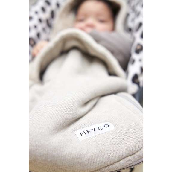 Meyco - Voetenzak Knit Basic Sand Melange 40x82cm