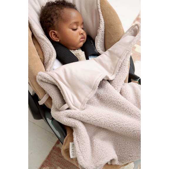 Meyco - Voetenzak Teddy - Greige - 40x82cm