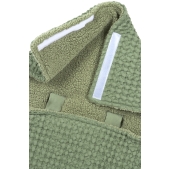 Meyco - Voetenzak Wafel Teddy - Olijfgroen - 40x82cm