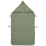 Voetenzak Wafel Teddy - Olijfgroen - 40x82cm