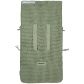 Meyco - Voetenzak Wafel Teddy - Olijfgroen - 40x82cm