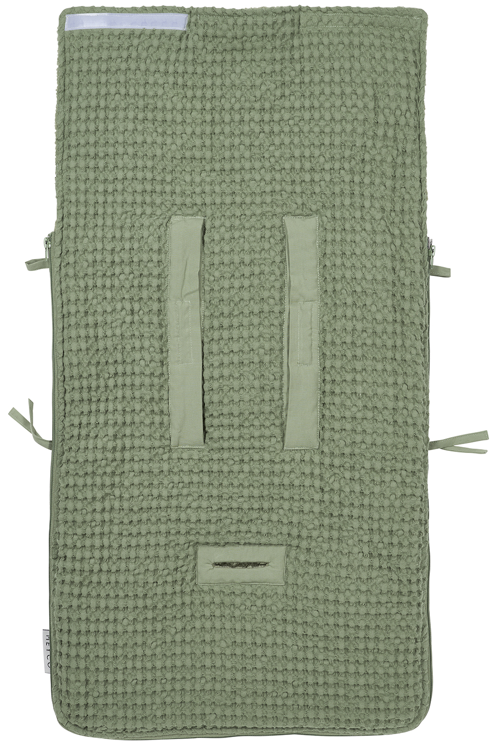 Voetenzak Wafel Teddy - Olijfgroen - 40x82cm - afbeelding 4
