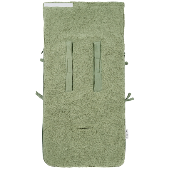 Meyco - Voetenzak Teddy - Olijfgroen - 40x82cm