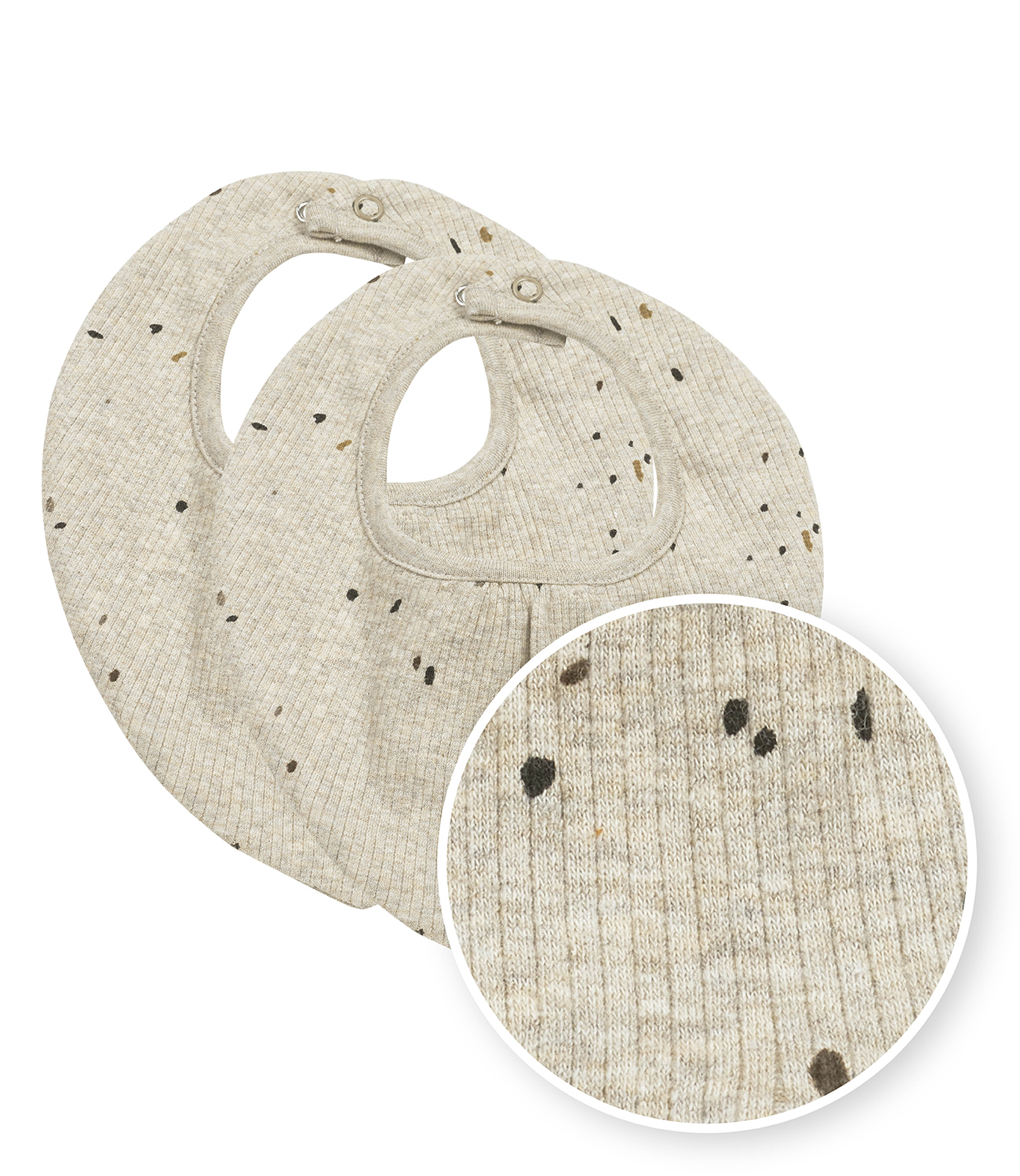 Bandana 2-pack Rib Mini Spot - Zand Melange