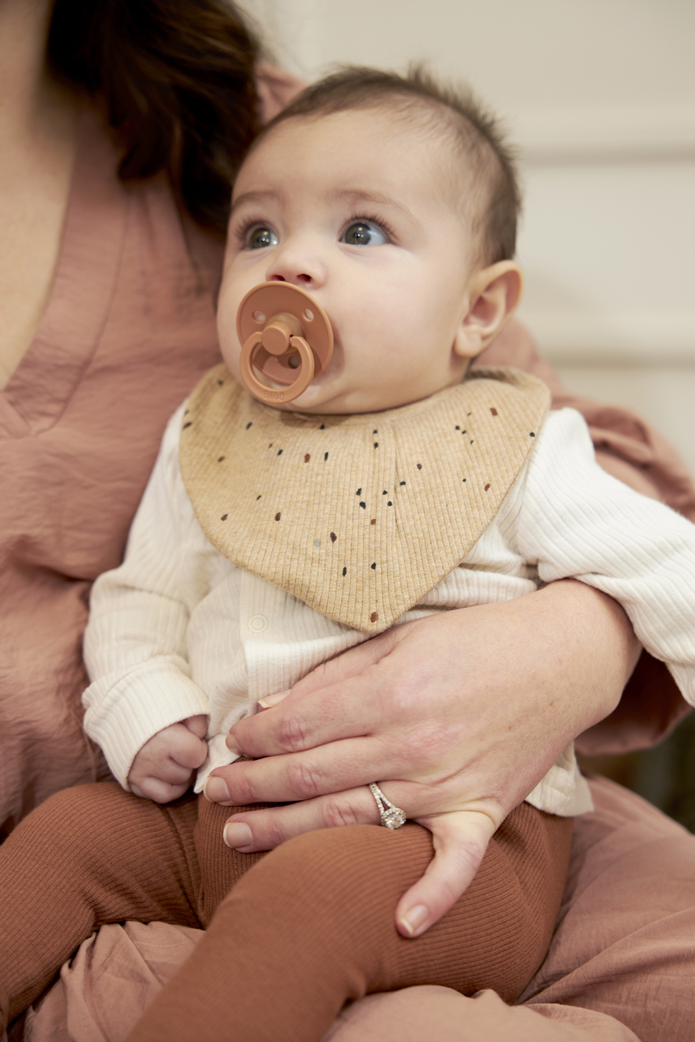 Bandana 2-Pack Rib Mini Spot - Toffee Melange - afbeelding 3