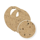 Meyco - Bandana 2-Pack Rib Mini Spot - Toffee Melange