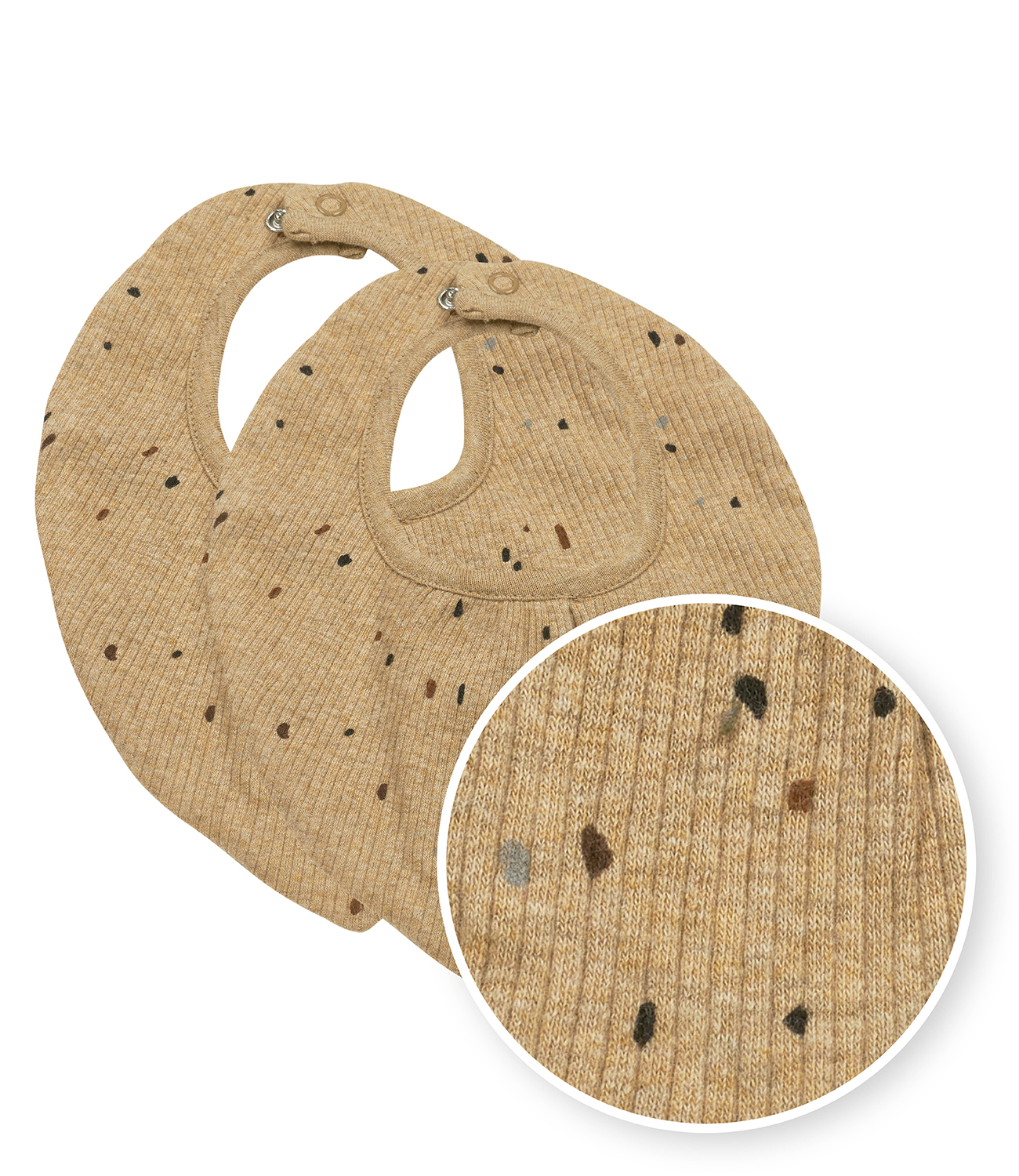 Bandana 2-Pack Rib Mini Spot - Toffee Melange