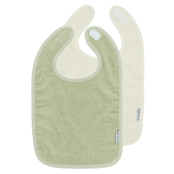 Meyco - Slab Met Drukknoop 2-Pack Popcorn - Natural