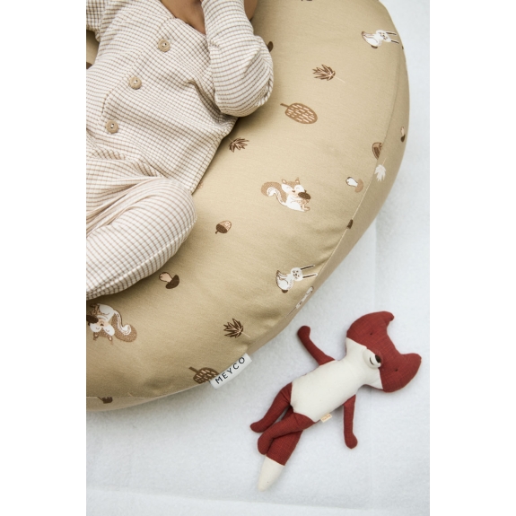 Meyco - Voedingskussenhoes Forest Animals - Sand