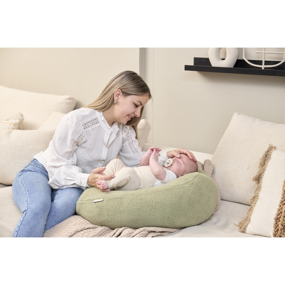 Meyco - Teddy Olive Green Voedingskussen Relaxhoes