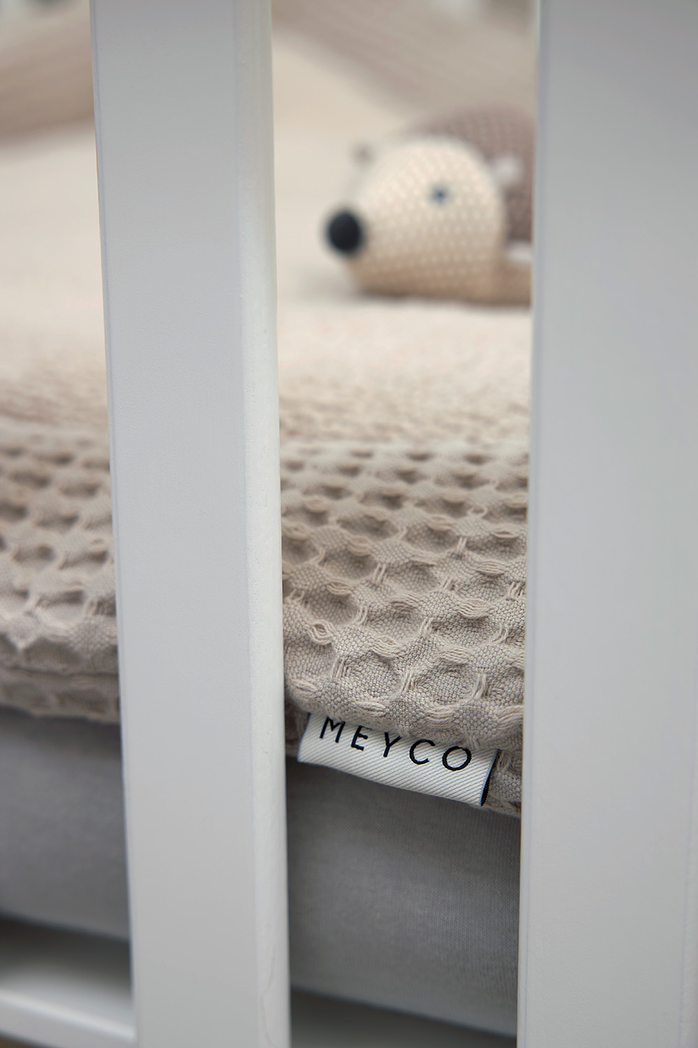 Boxkleed Wafel Teddy - Greige - 80x100cm - afbeelding 2
