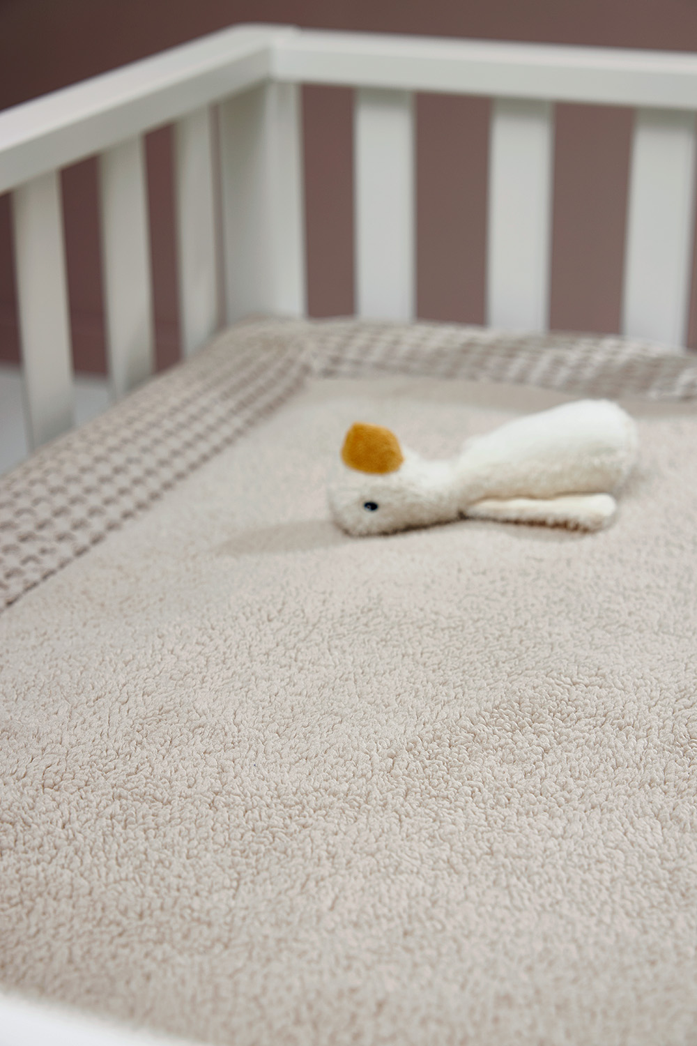 Boxkleed Wafel Teddy - Greige - 80x100cm - afbeelding 6