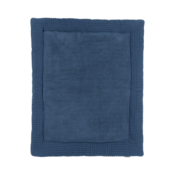 Meyco - Boxkleed Wafel Teddy - Indigo - 80x100cm