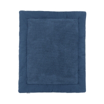 Meyco - Boxkleed Wafel Teddy - Indigo - 80x100cm