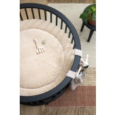 Meyco - Rond Boxkleed Basic Teddy - Sand Melange - 95cm