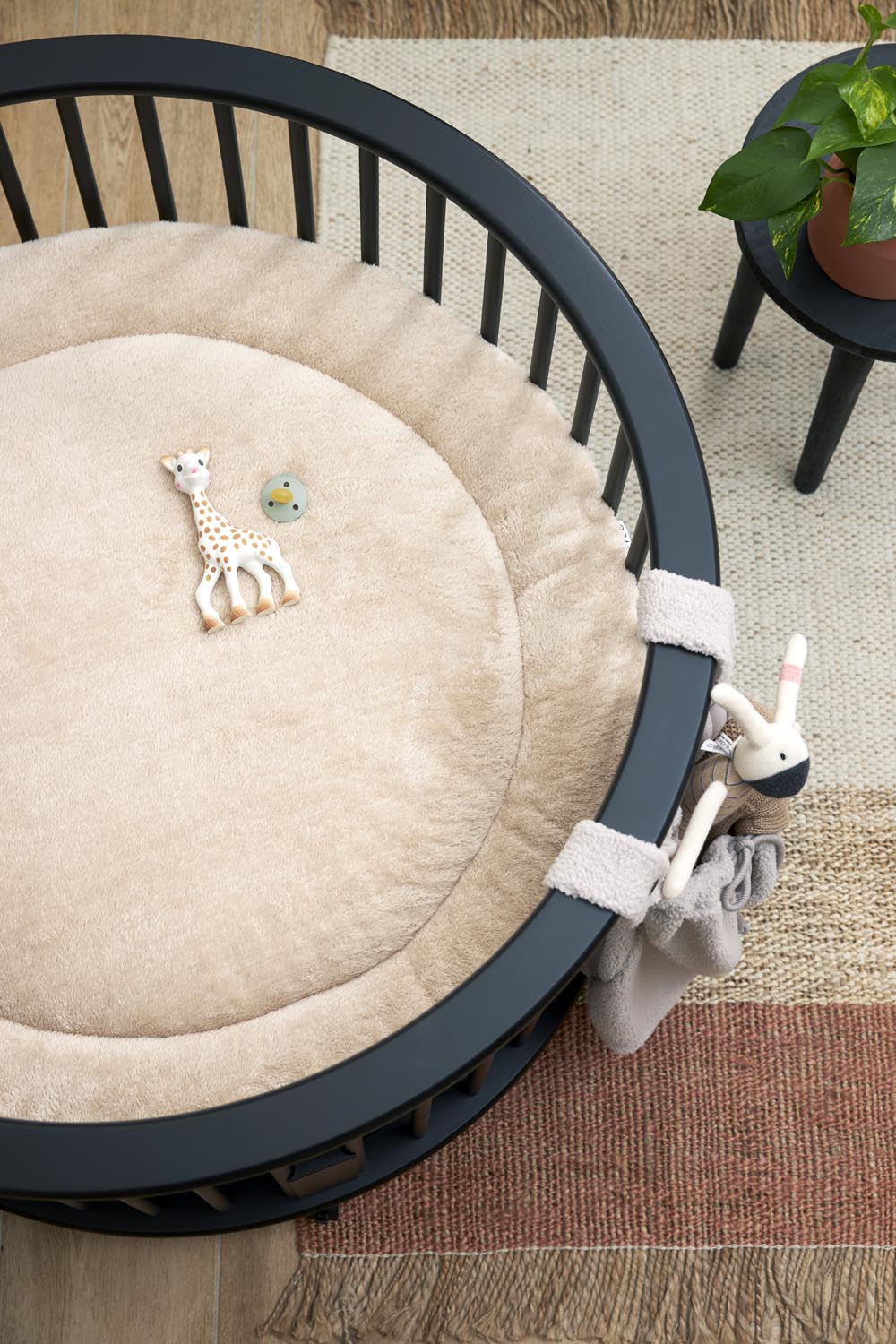 Rond Boxkleed Basic Teddy - Sand Melange - 95cm - afbeelding 7