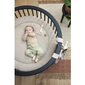 Meyco - Rond Boxkleed Basic Teddy - Sand Melange - 95cm