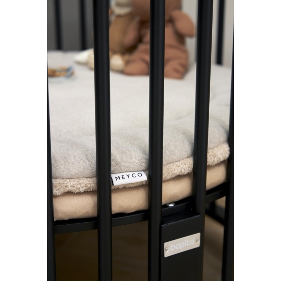 Meyco - Rond Boxkleed Basic Teddy - Sand Melange - 95cm