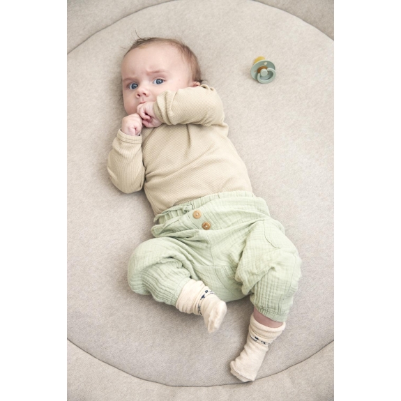 Meyco - Rond Boxkleed Basic Teddy - Sand Melange - 95cm