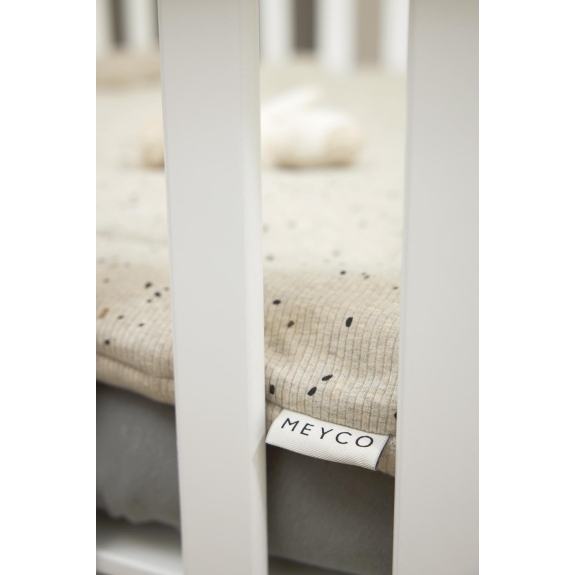 Meyco - Boxkleed Rib Mini Spot - Sand Melange - 80x100cm