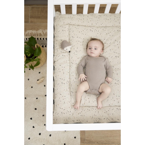 Meyco - Boxkleed Rib Mini Spot - Sand Melange - 80x100cm