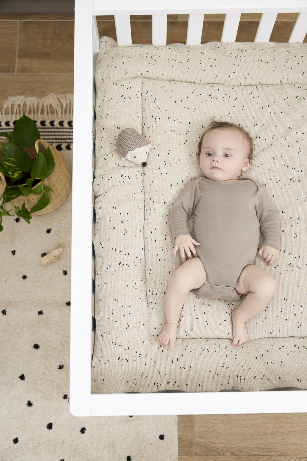 Boxkleed Rib Mini Spot - Sand Melange - 80x100cm - afbeelding 7