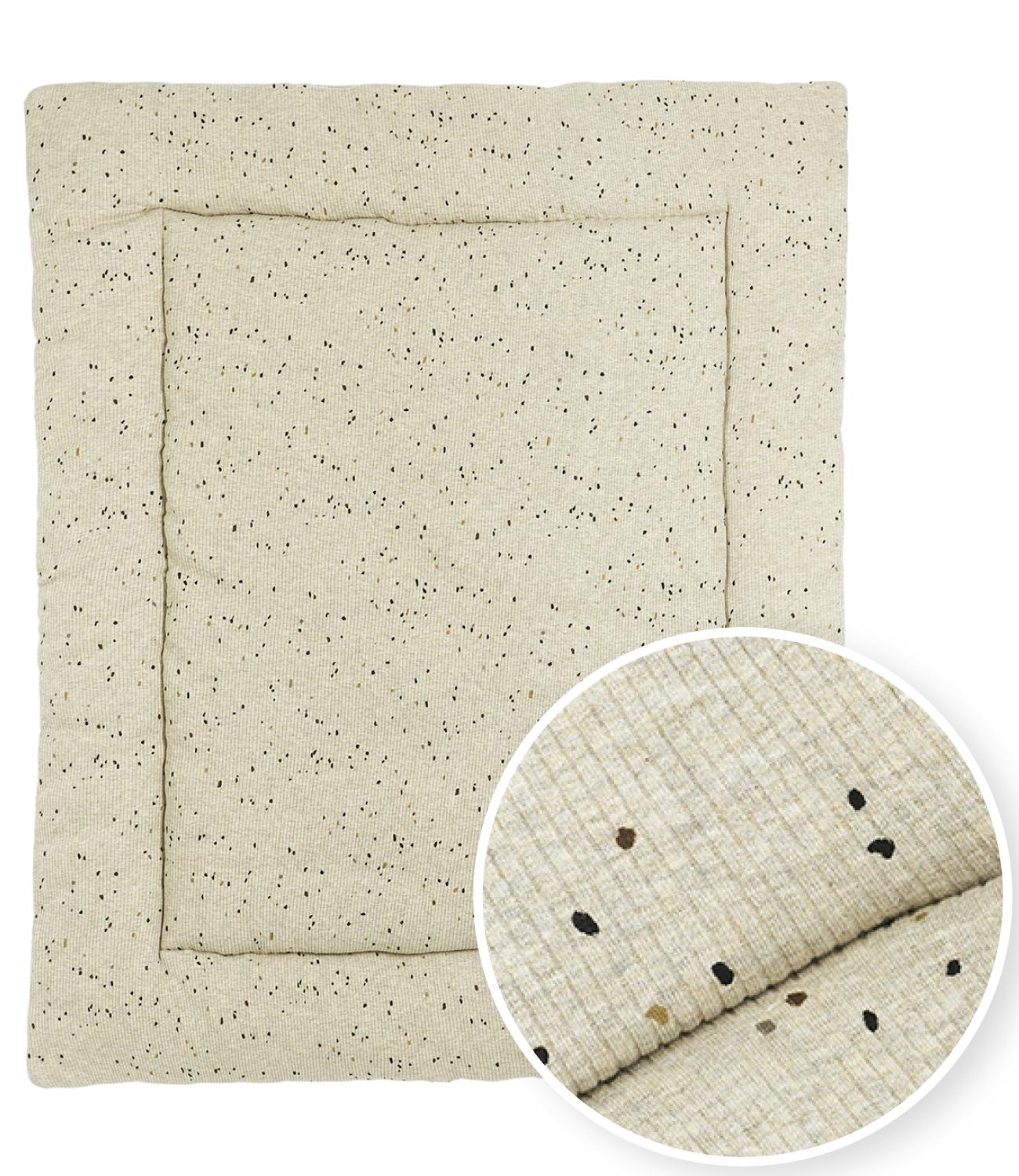 Boxkleed Rib Mini Spot - Sand Melange - 80x100cm