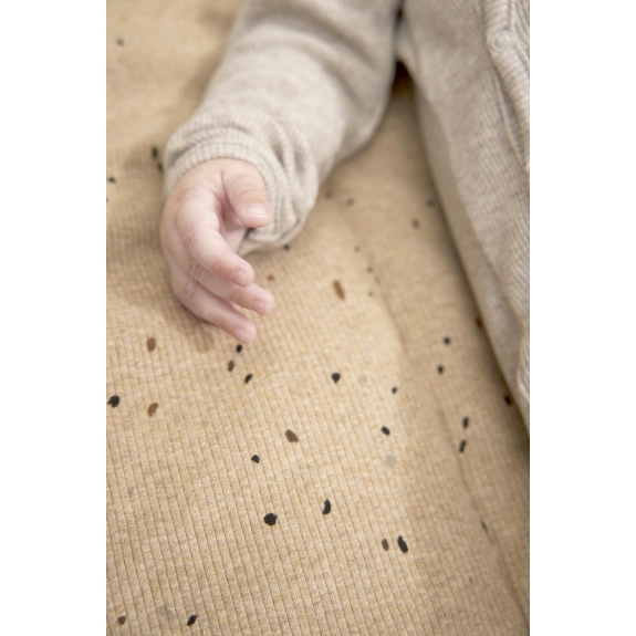 Boxkleed Rib Mini Spot - Toffee Melange - 80x100cm