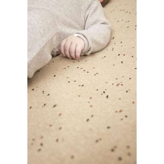 Boxkleed Rib Mini Spot - Toffee Melange - 80x100cm