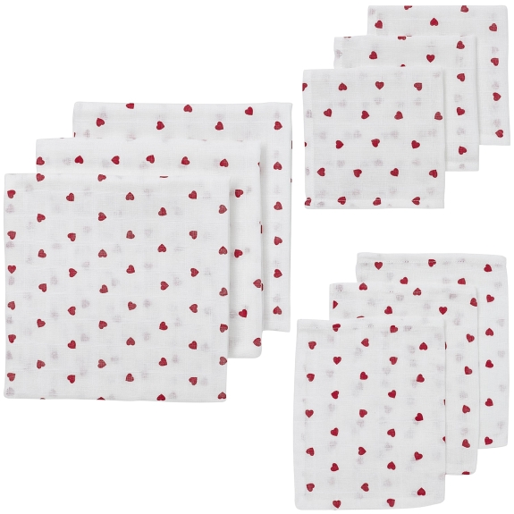 Meyco - Starterset Hydrofiel Sweet Heart - Rood