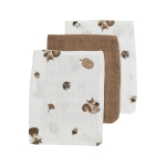 Washandjes 3-pack Forest Animals - Toffee
