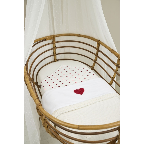Hydrofiele Doeken 3-Pack Sweet Heart - Rood - 70x70cm