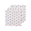 Hydrofiele Doeken 3-Pack Sweet Heart - Rood - 70x70cm
