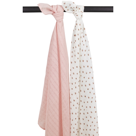 Meyco - Swaddle Mini Panther - Soft Pink - 120x120cm