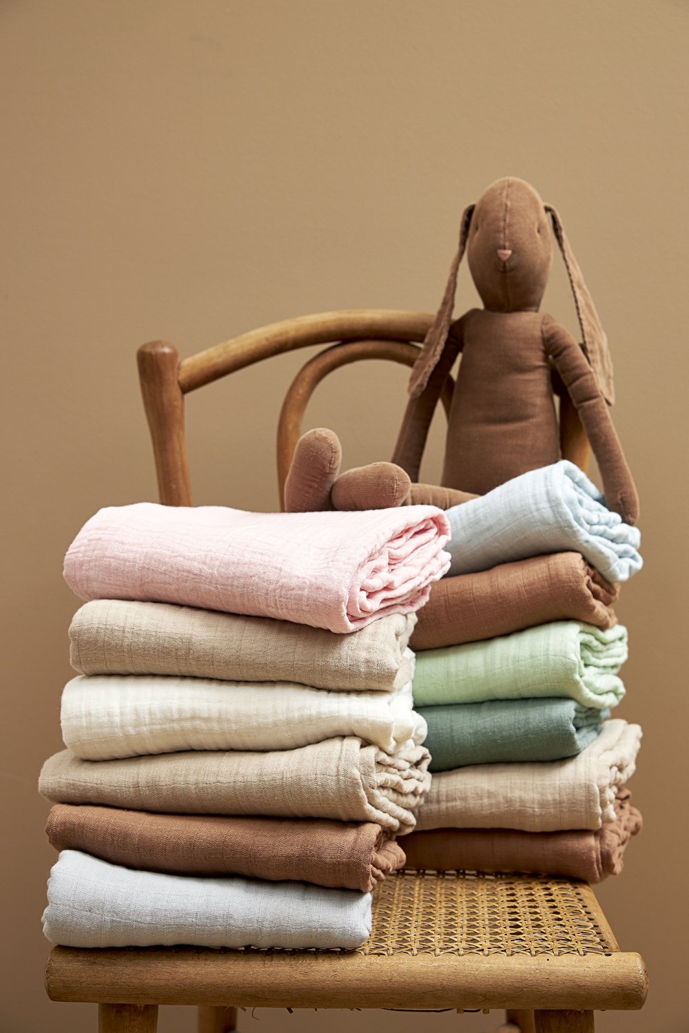 Swaddle 2-Pack Hydrofiel Uni - Licht Grijs/Zand - 120x12 - afbeelding 2