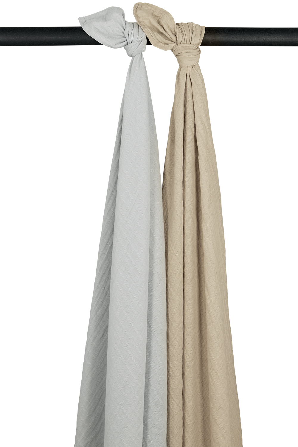 Swaddle 2-Pack Hydrofiel Uni - Licht Grijs/Zand - 120x12